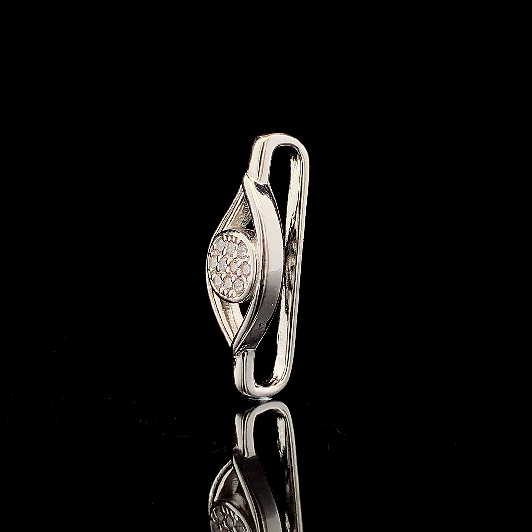Zylver Oval Eye Watch Charm for Women - Sterling Silver Collection