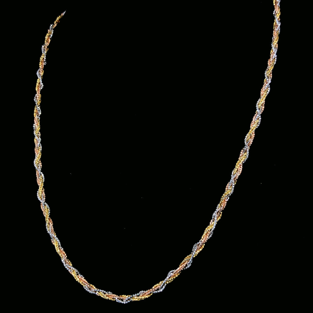 Zylver Twisted Chain Necklace for Women - Sterling Silver Collection