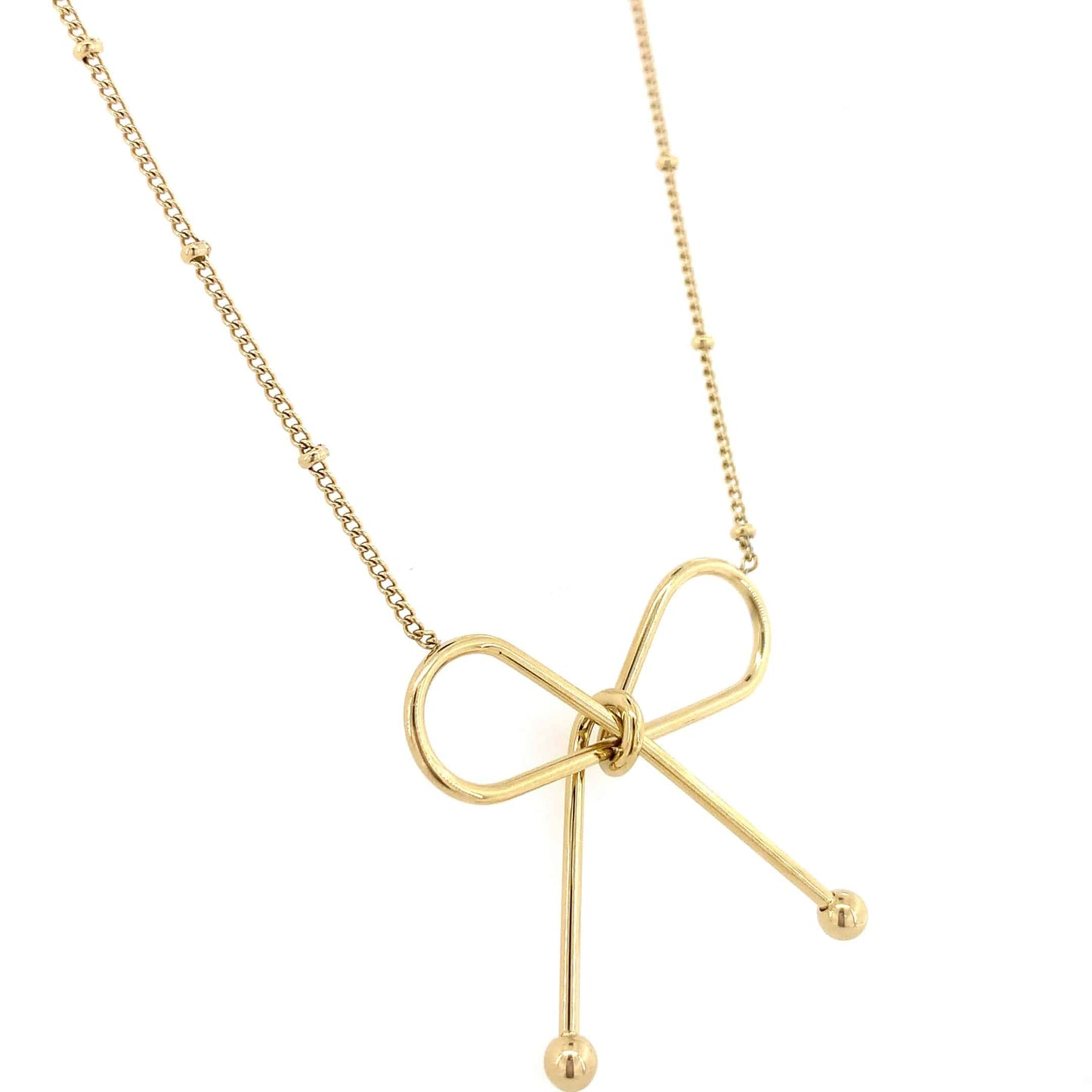 Zylver Bow Knot Pendant Necklace for Women - Demi-Fine Collection