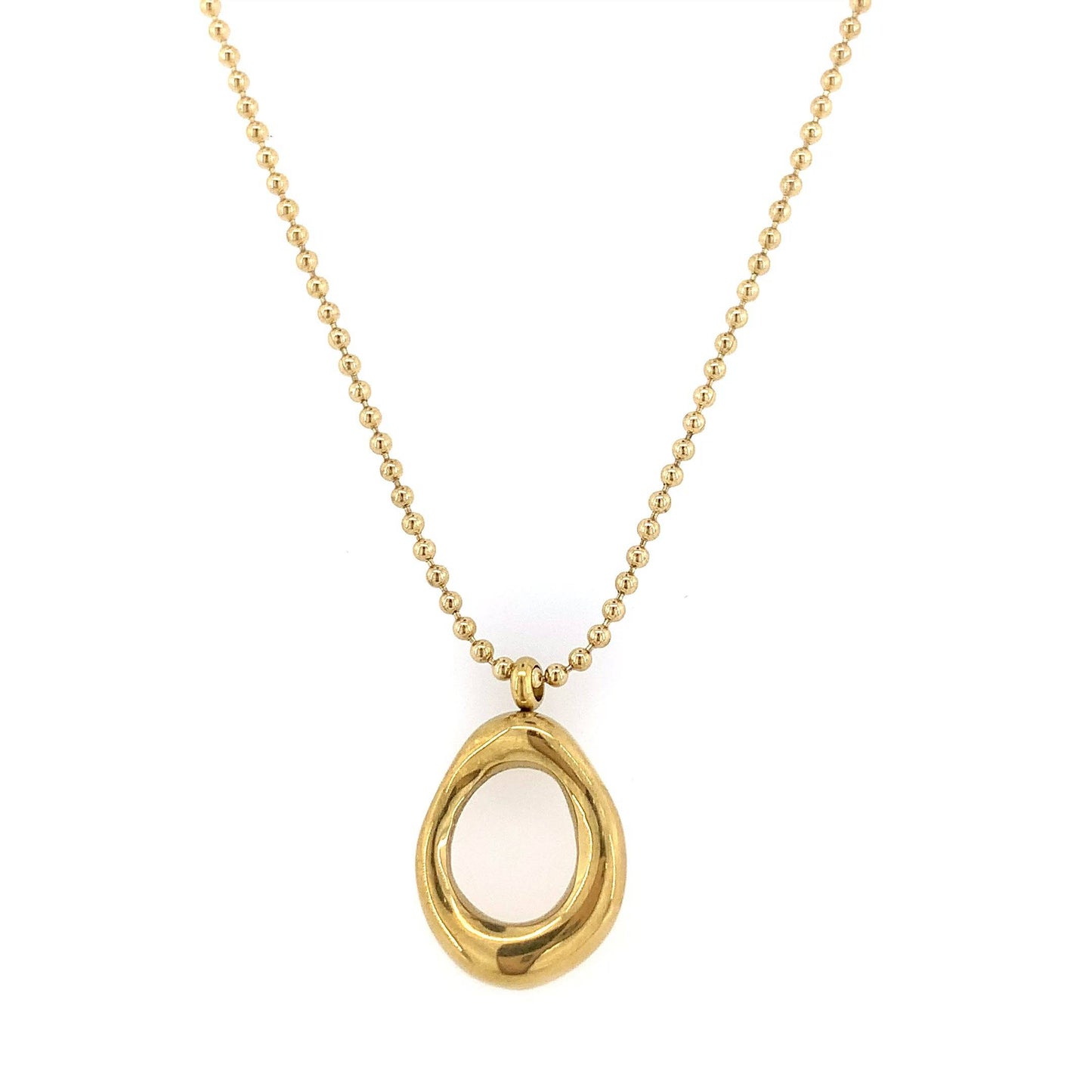 Zylver Organic Loop Pendant Necklace for Women - Demi-Fine Collection