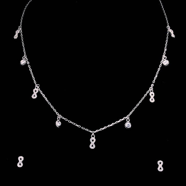 ✨ Infinity Charm Necklace & Earring Set ✨ - ZYLVER.IN