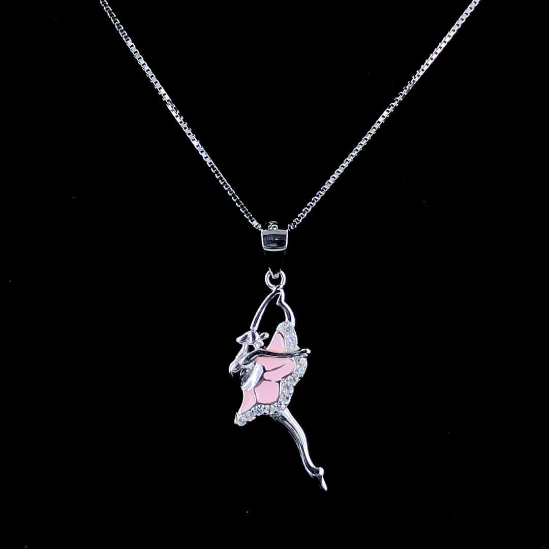 Sterling Silver Fairy Pendant Necklace - ZYLVER.IN #