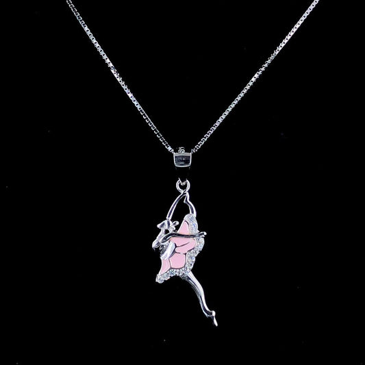 Sterling Silver Fairy Pendant Necklace - ZYLVER.IN #