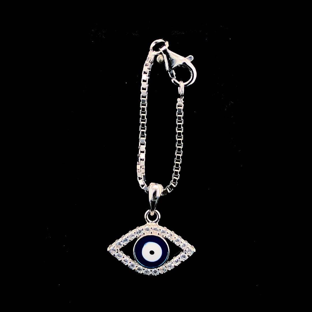 Sterling Silver Evil Eye Watch Charm - ZYLVER.IN #