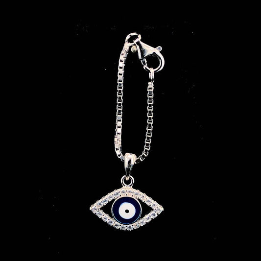 Sterling Silver Evil Eye Watch Charm - ZYLVER.IN #