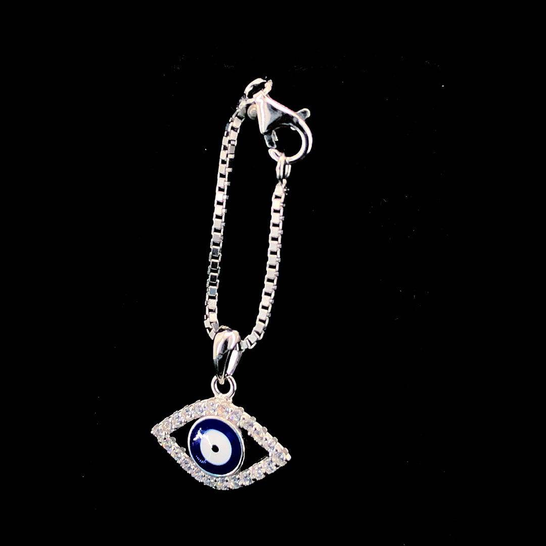 Sterling Silver Evil Eye Watch Charm - ZYLVER.IN #