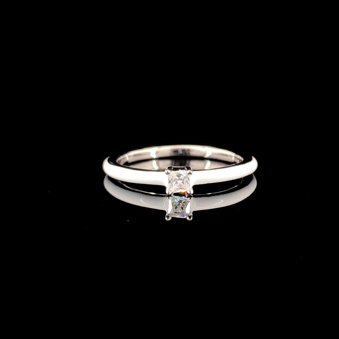 Zylver Enameled Solitaire Ring for Women - Sterling Silver Collection