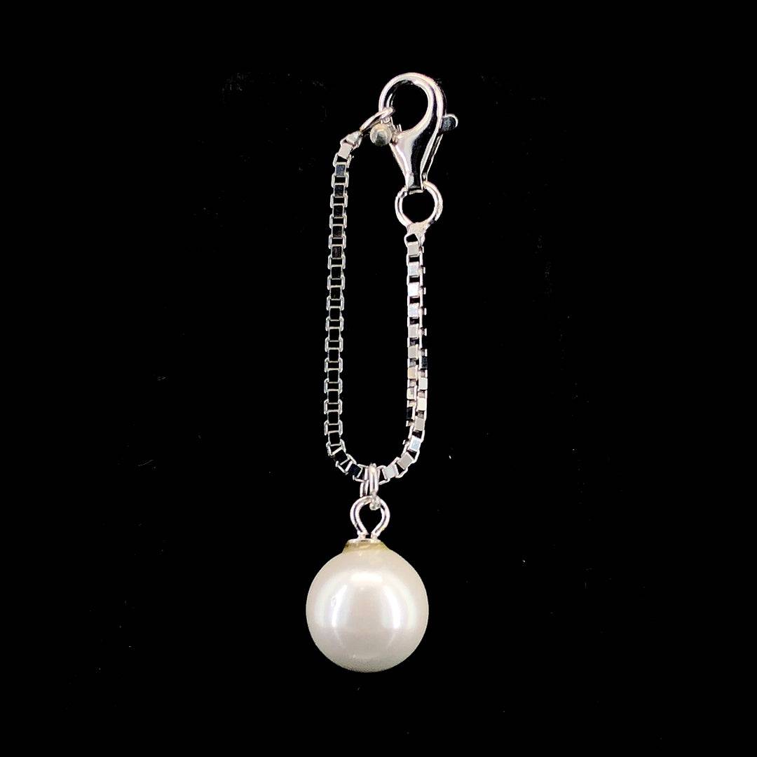 Classic Pearl Sterling Silver Watch Charm - ZYLVER.IN #