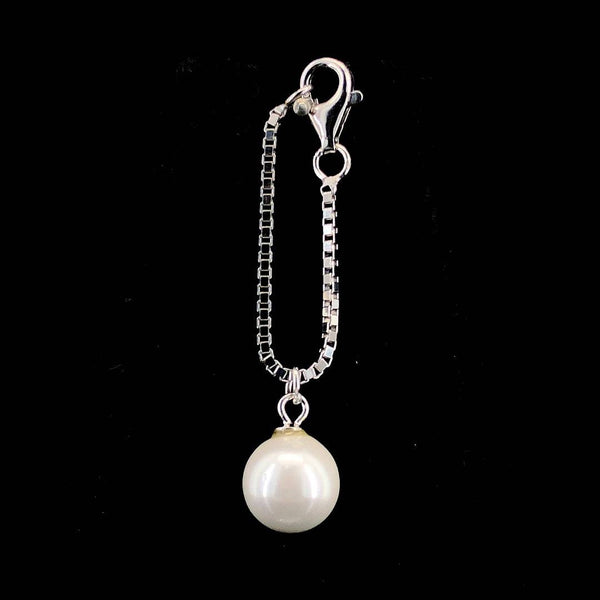Classic Pearl Sterling Silver Watch Charm - ZYLVER.IN #