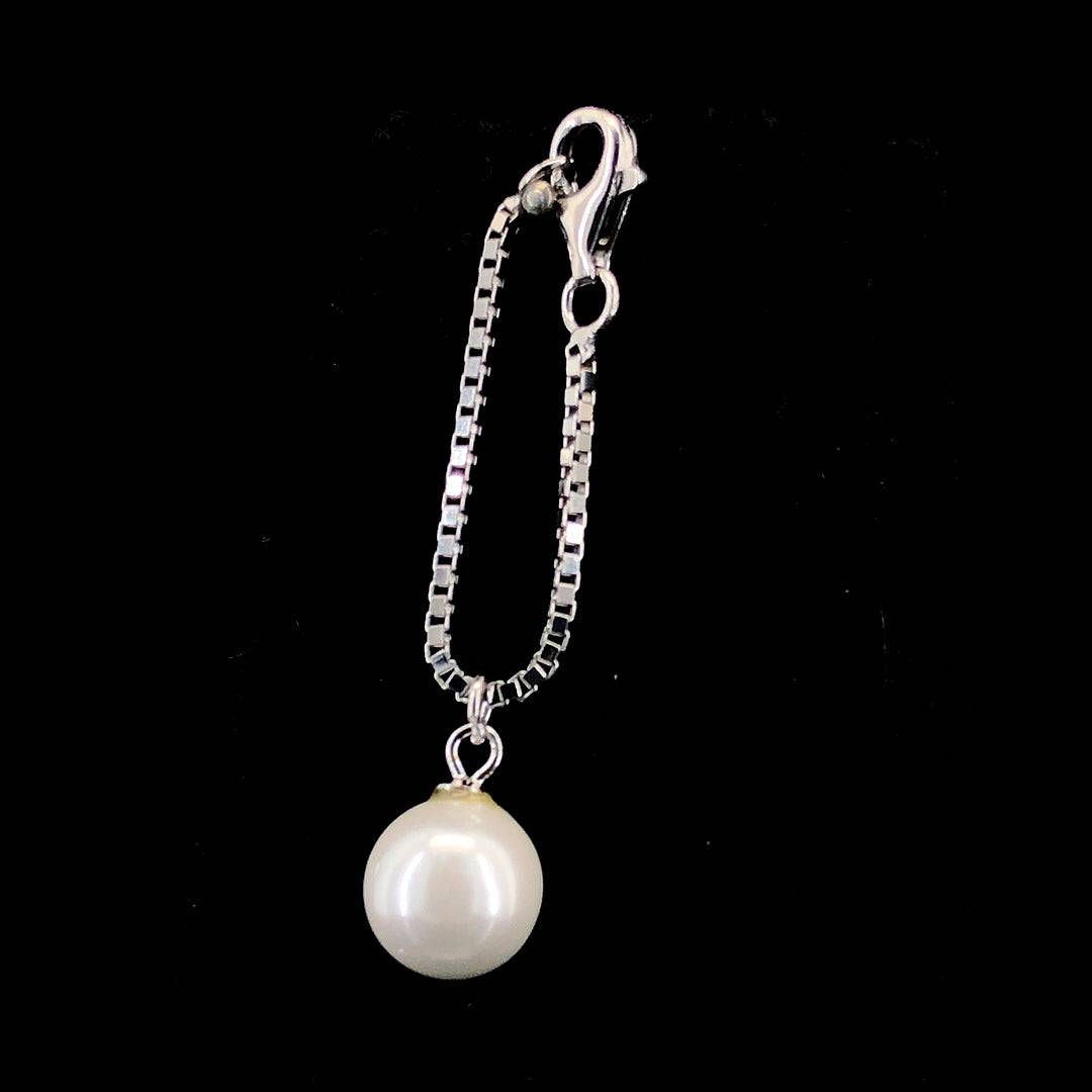 Classic Pearl Sterling Silver Watch Charm - ZYLVER.IN #
