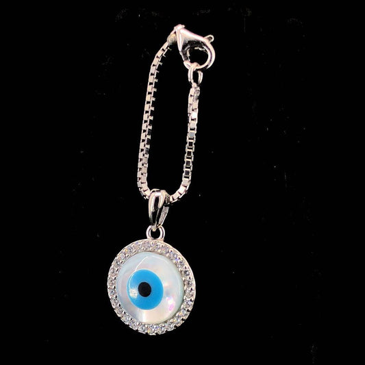 Sterling Silver Evil Eye Watch Charm - ZYLVER.IN #