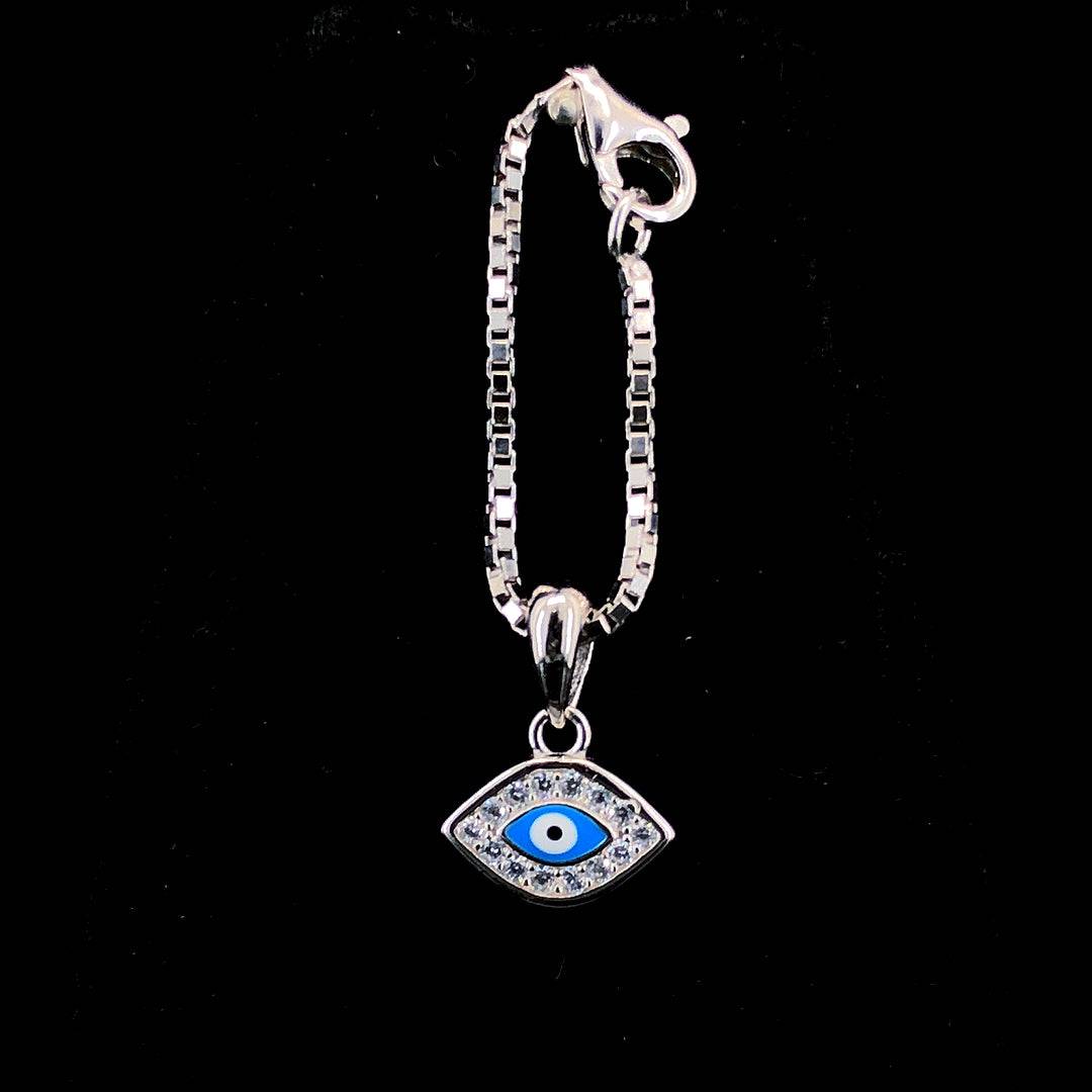 Silver Evil Eye Watch Charm - ZYLVER.IN #