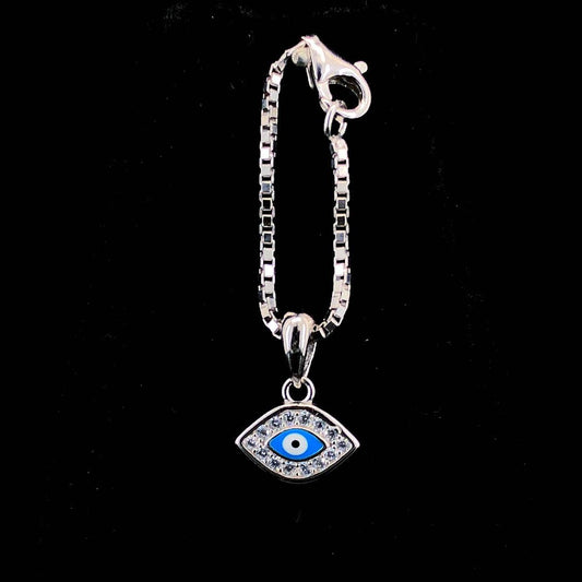 Silver Evil Eye Watch Charm - ZYLVER.IN #