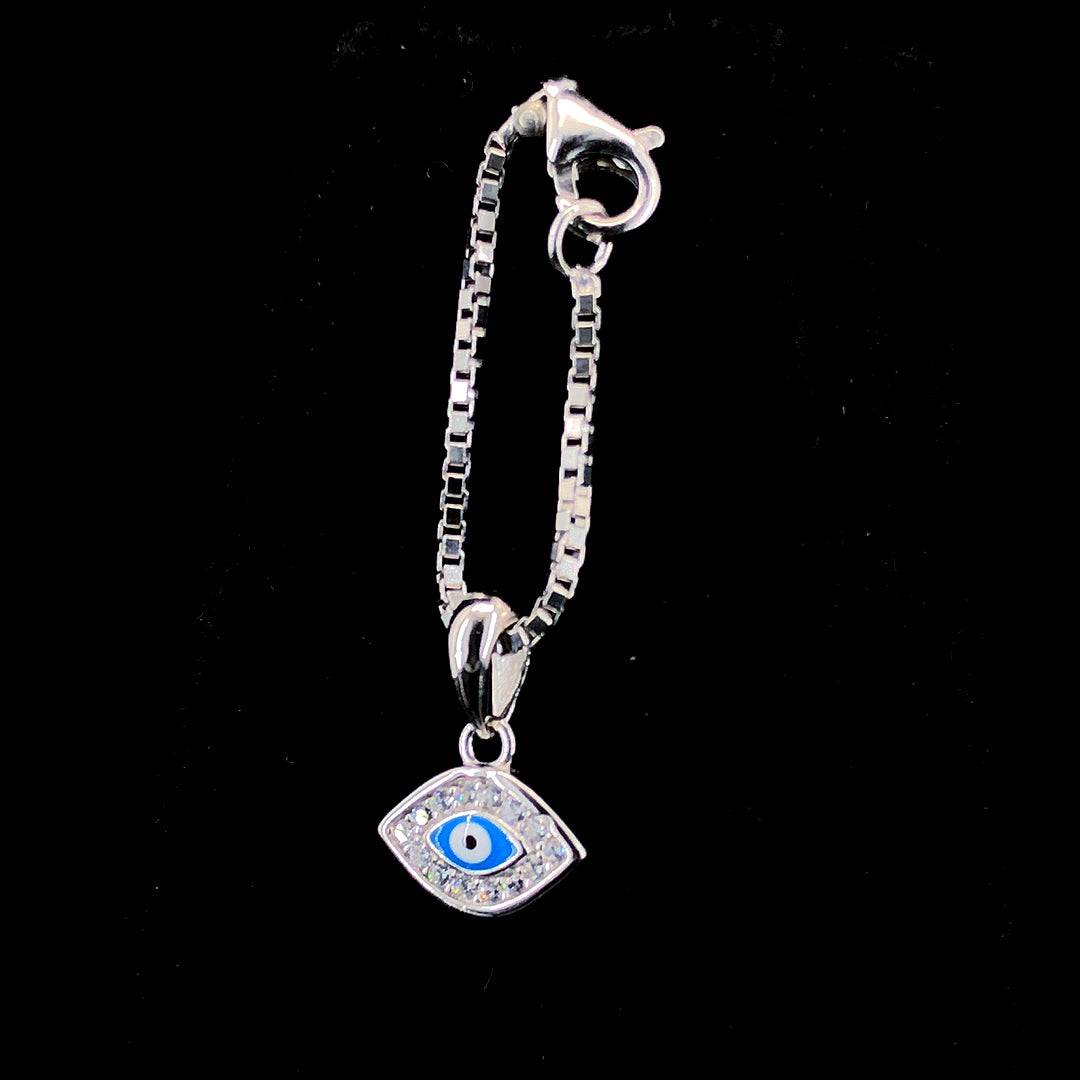 Silver Evil Eye Watch Charm - ZYLVER.IN #