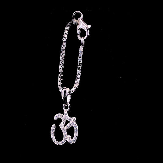 Sterling Silver Om Watch Charm - ZYLVER.IN #