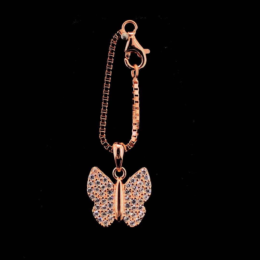 Rose Gold Butterfly Watch Charm - ZYLVER.IN #
