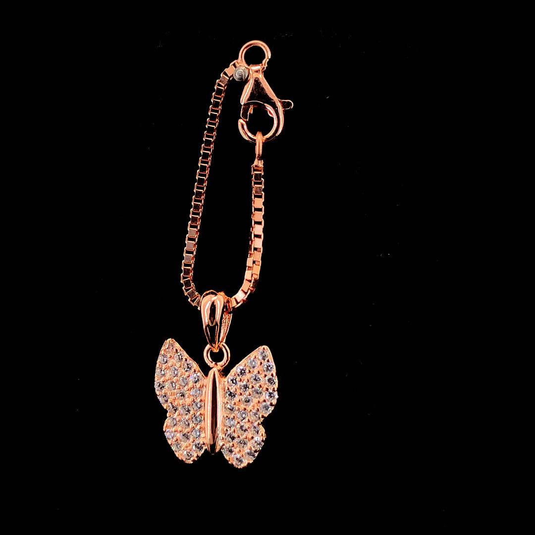 Rose Gold Butterfly Watch Charm - ZYLVER.IN #