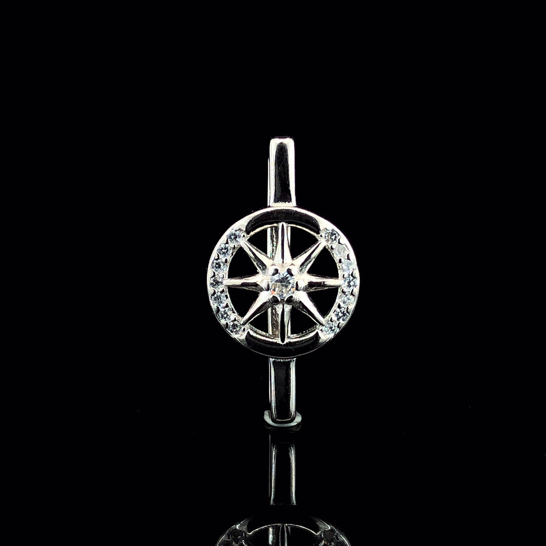 Zylver Compass Watch Charm for Women - Sterling Silver Collection