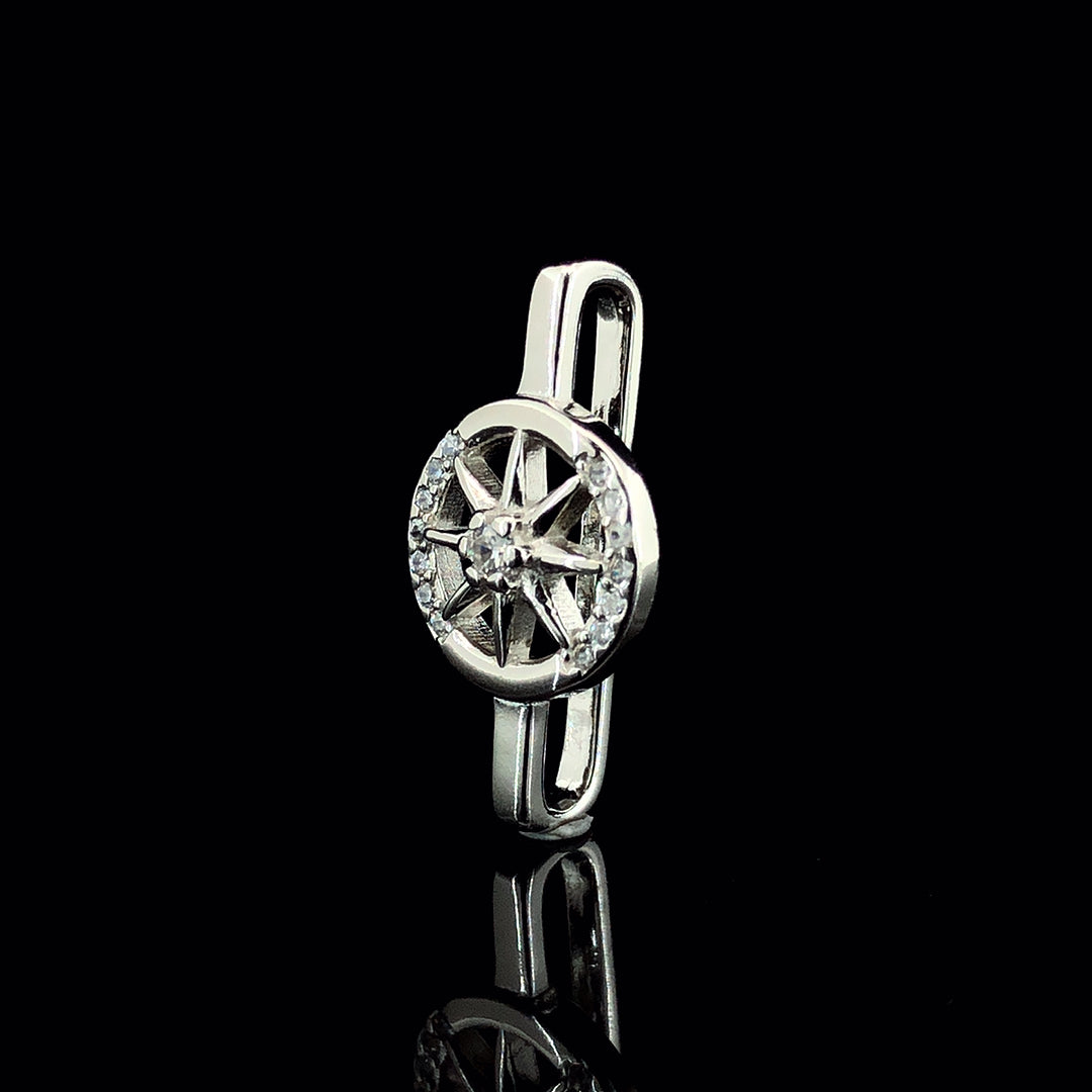 Zylver Compass Watch Charm for Women - Sterling Silver Collection