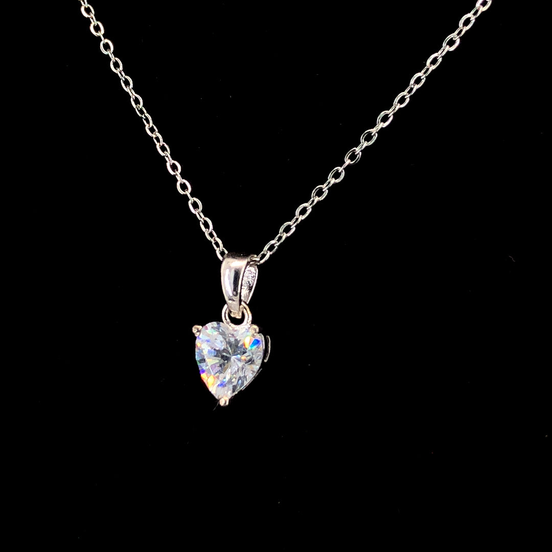 Zylver Heart Pendant Necklace for Women - Sterling Silver Collection