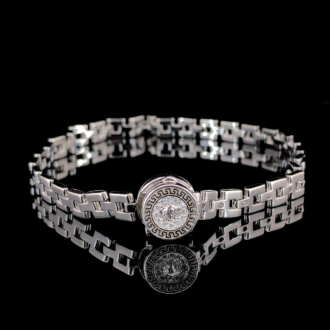 Zylver Greek Key Bracelet for Men and Women - Sterling Silver Collection