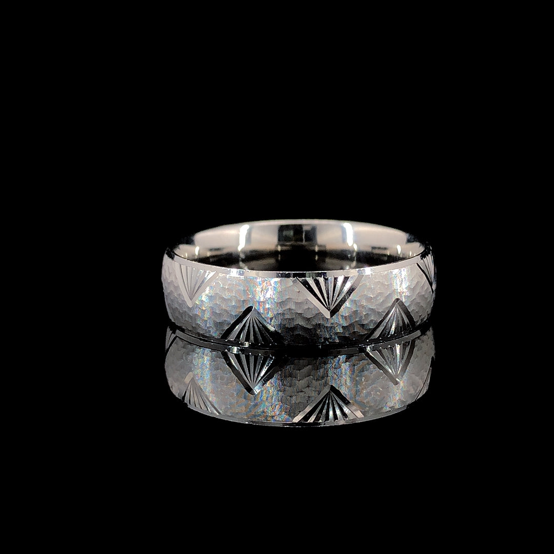 Zylver Bold Textured Ring for Men - Sterling Silver Collection