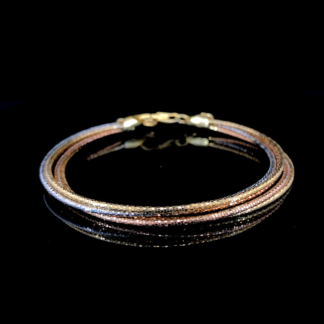 Zylver Multi-Tone Sterling Silver Bracelet for Women - Elegant & Timeless