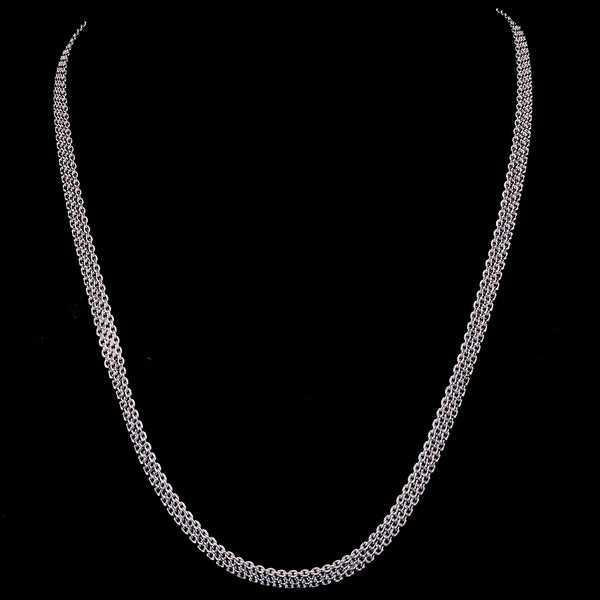 Zylver Double-Layer Chain Necklace for Women - Sterling Silver Collection