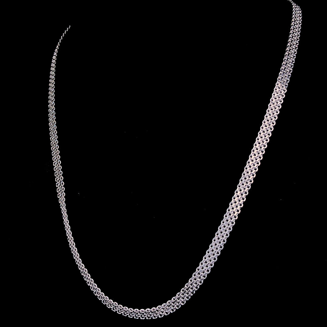 Zylver Double-Layer Chain Necklace for Women - Sterling Silver Collection