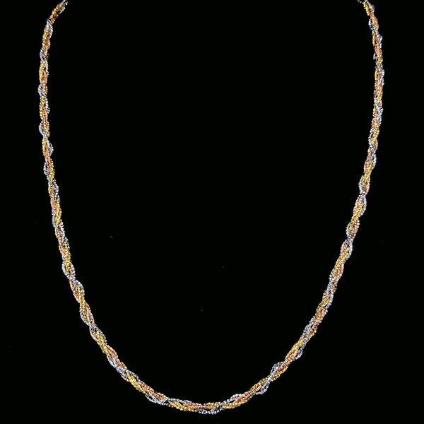 Zylver Twisted Chain Necklace for Women - Sterling Silver Collection