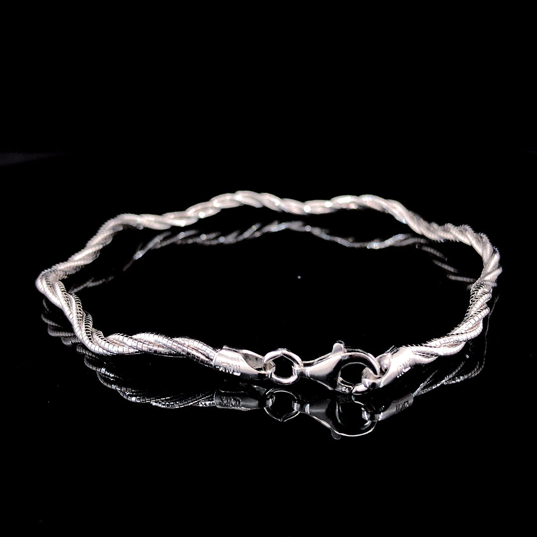 Zylver Twisted Rope Bracelet for Men and Women - Sterling Silver Collection