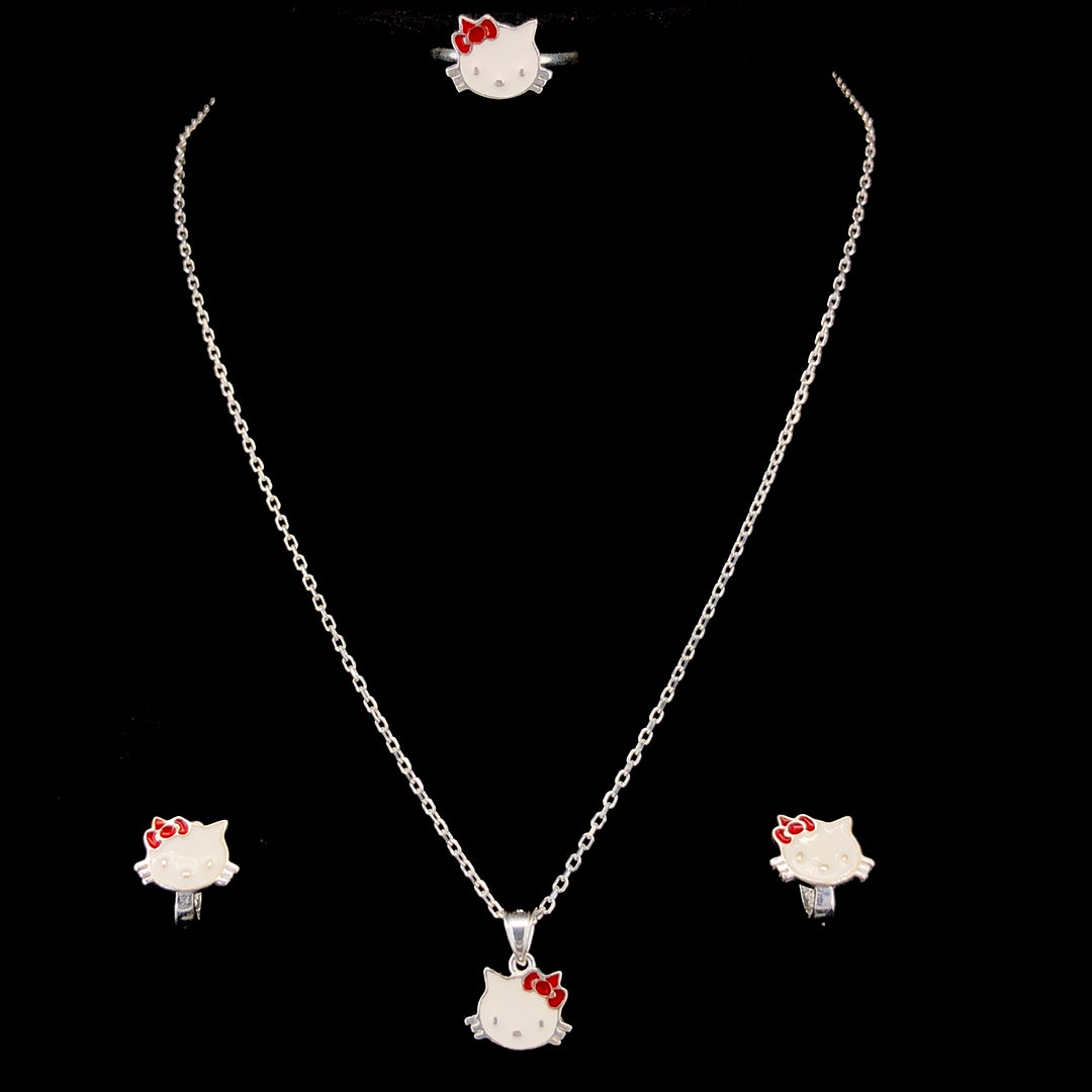 Zylver Kitty Jewelry Set for Children - Sterling Silver Collection