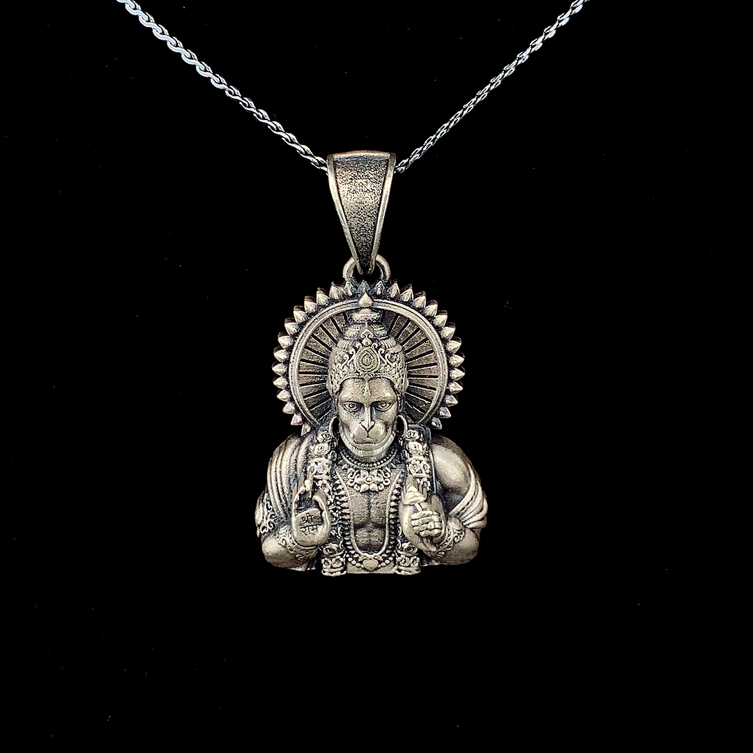 Zylver Lord Hanuman Pendant for Men - Sterling Silver Collection