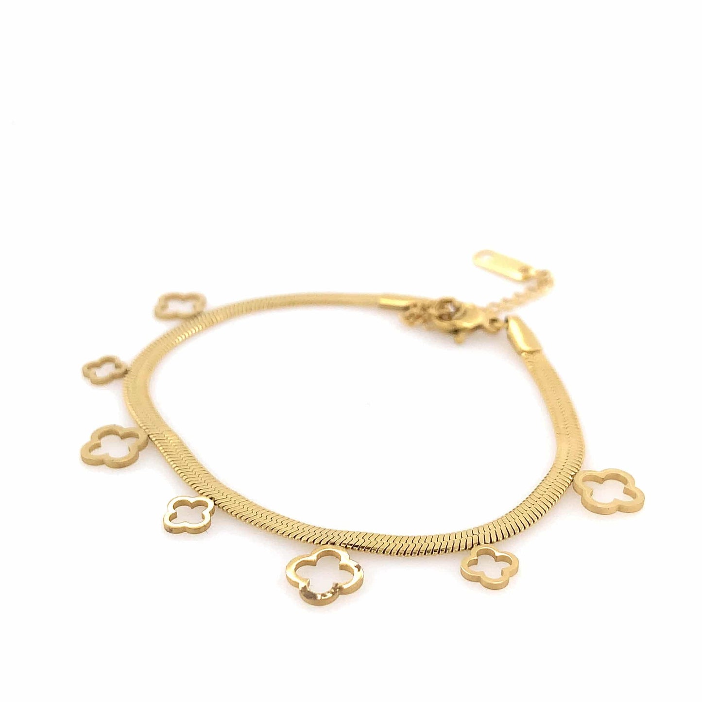Zylver Clover Charm Bracelet for Women - Demi-Fine Collection