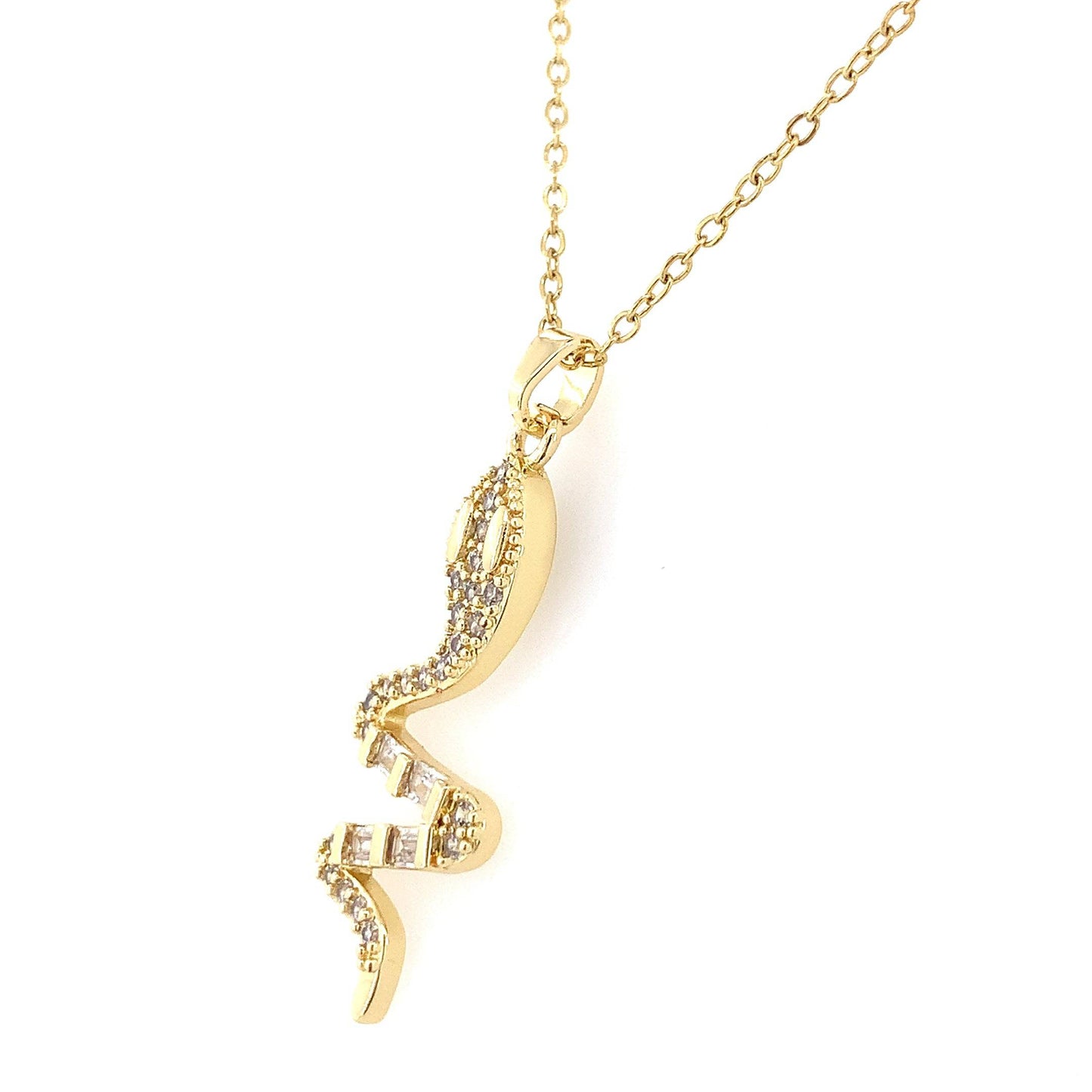 Zylver Snake Pendant Necklace for Women - Demi-Fine Collection