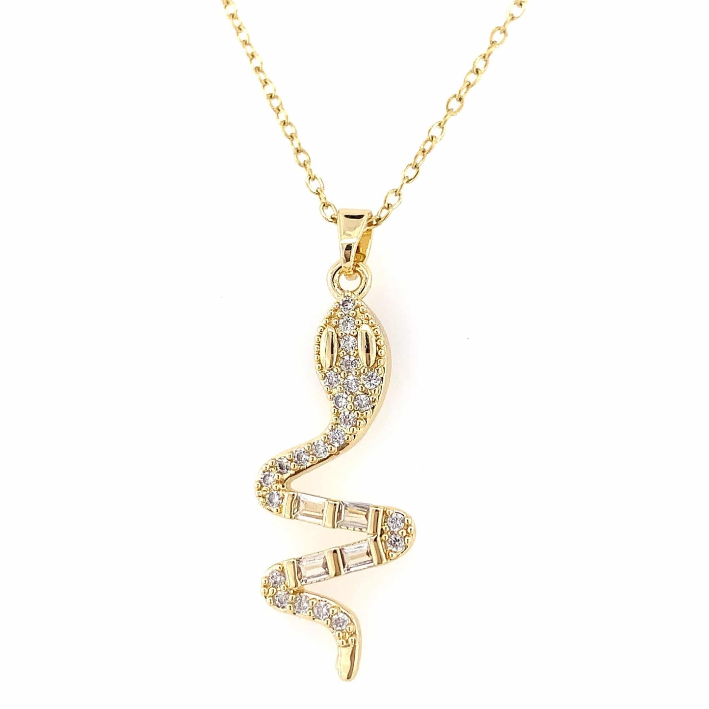 Zylver Snake Pendant Necklace for Women - Demi-Fine Collection