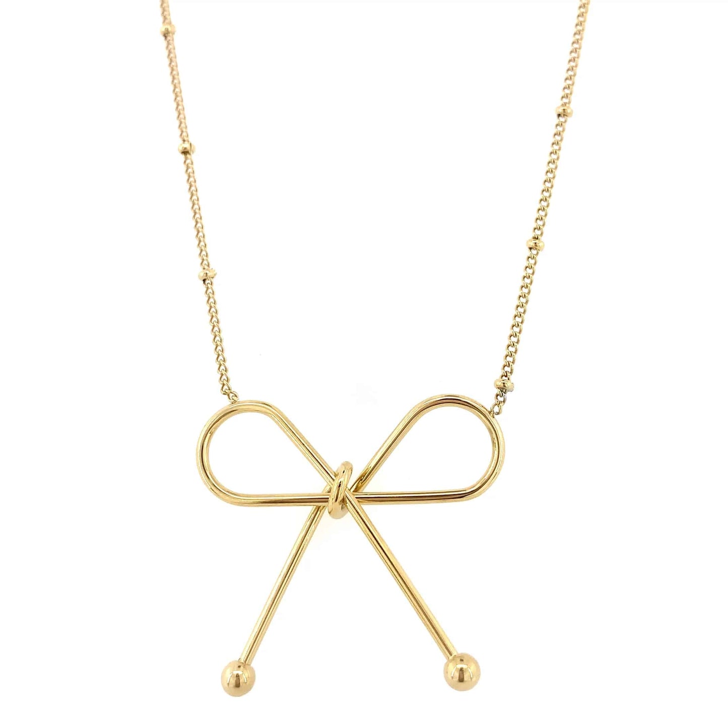 Zylver Bow Knot Pendant Necklace for Women - Demi-Fine Collection