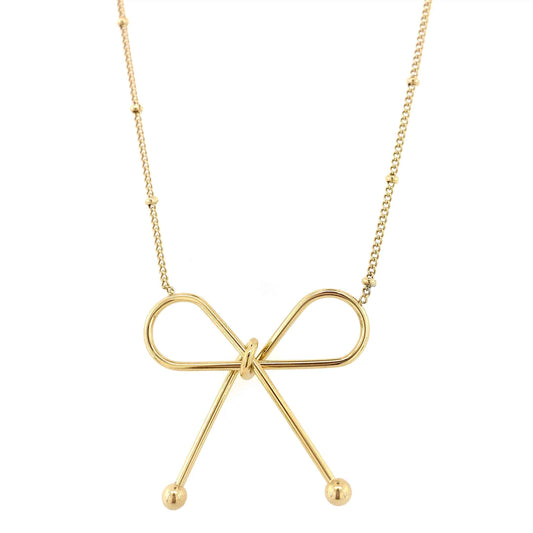 Zylver Bow Knot Pendant Necklace for Women - Demi-Fine Collection