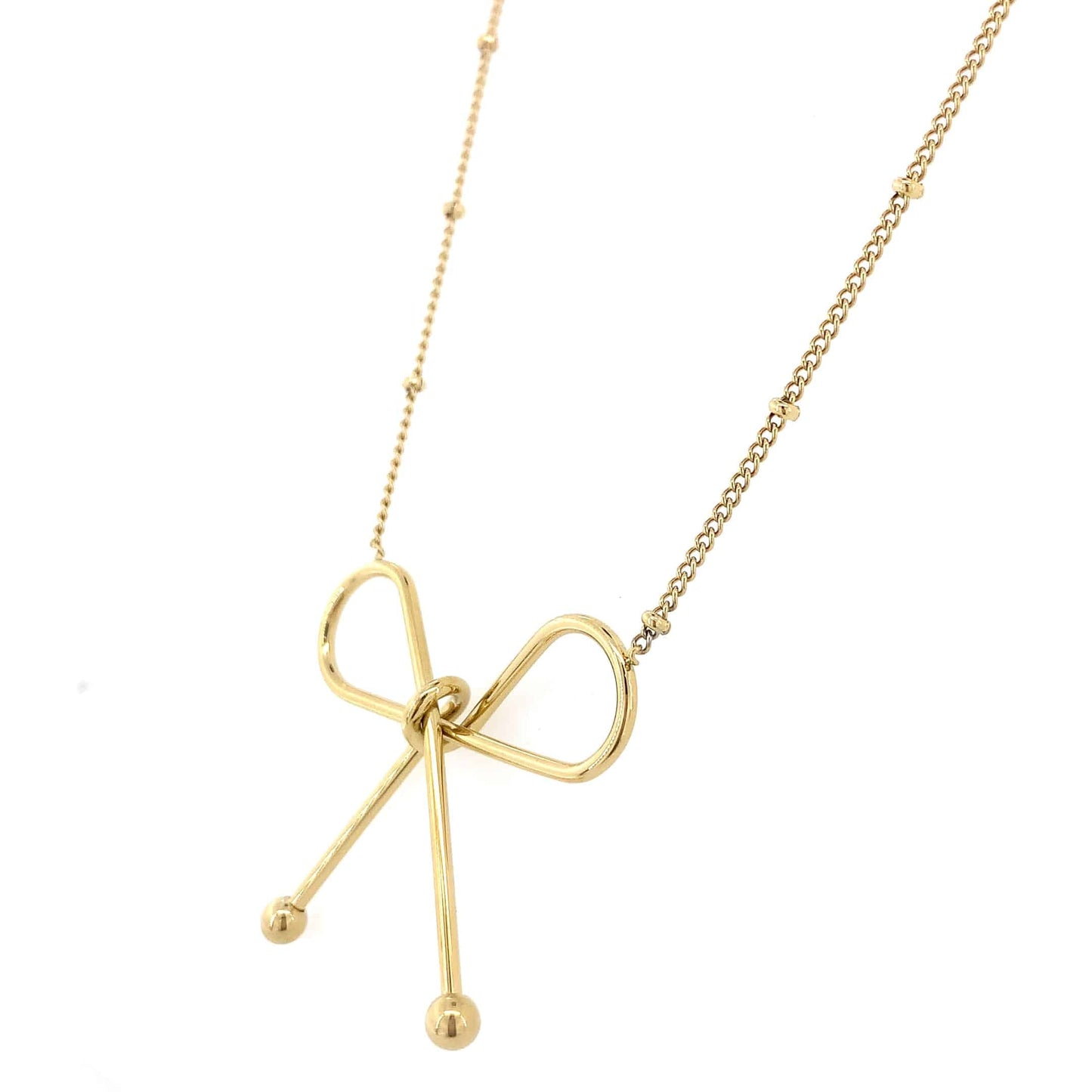 Zylver Bow Knot Pendant Necklace for Women - Demi-Fine Collection
