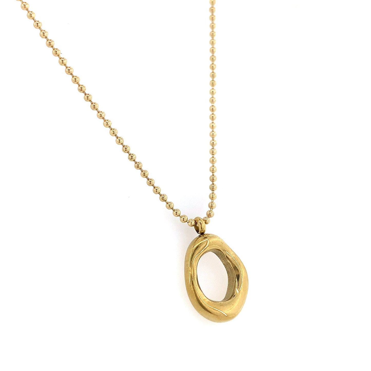 Zylver Organic Loop Pendant Necklace for Women - Demi-Fine Collection