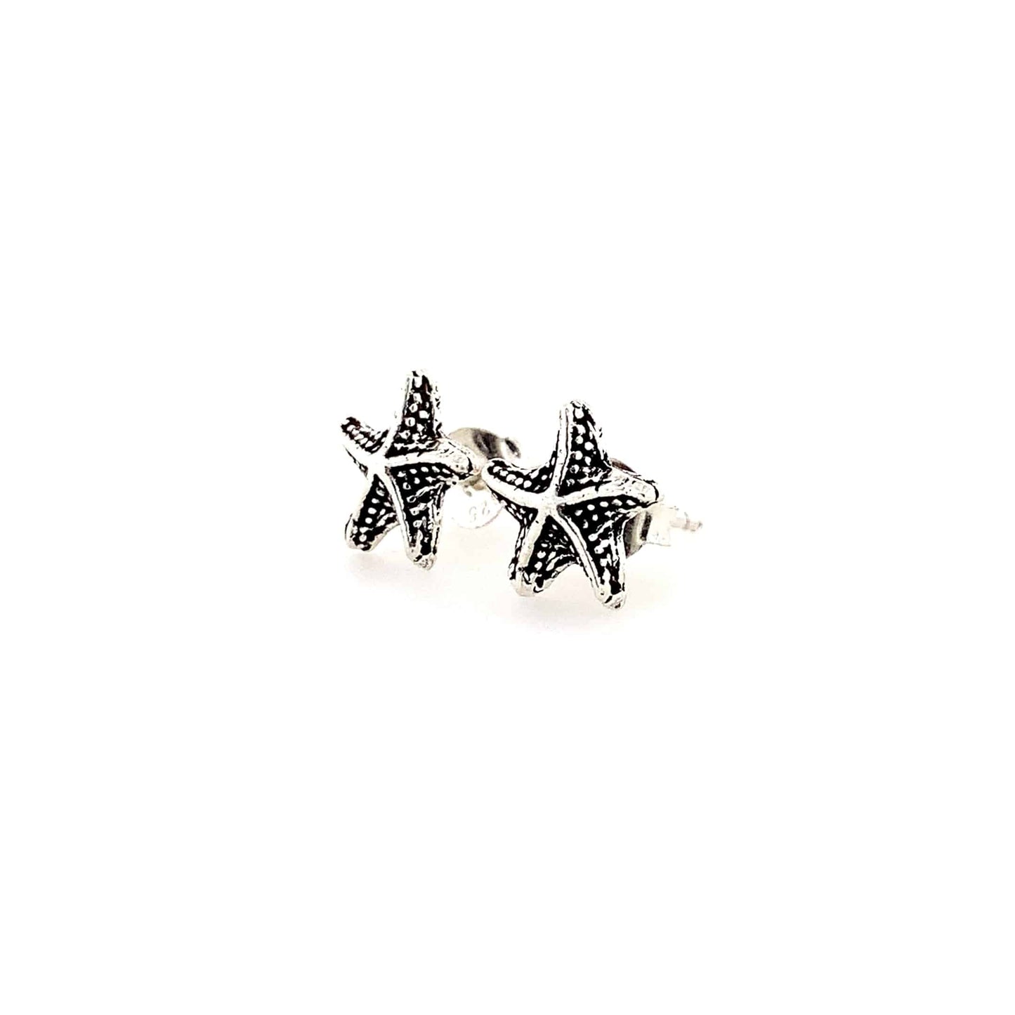Ocean-Inspired Oxidized Starfish Stud Earrings - ZYLVER.IN #