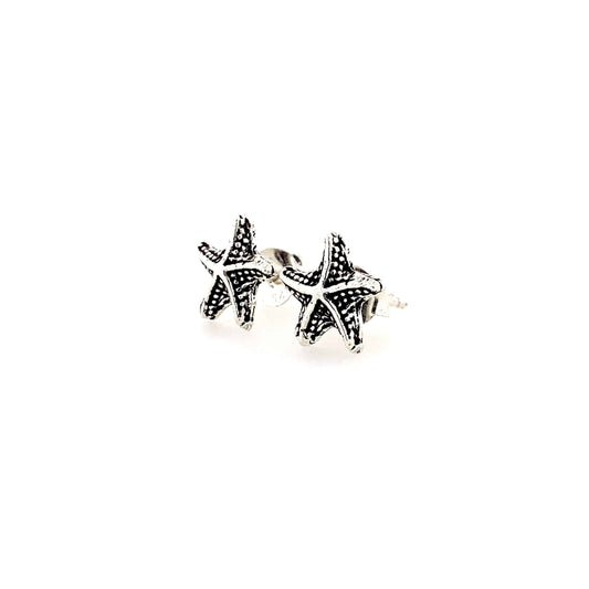 Ocean-Inspired Oxidized Starfish Stud Earrings - ZYLVER.IN #