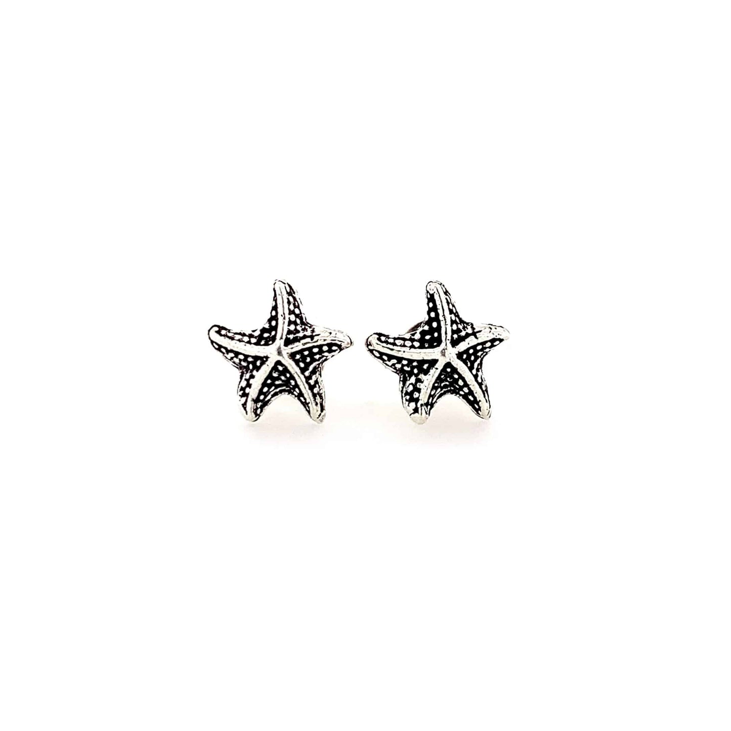 Ocean-Inspired Oxidized Starfish Stud Earrings - ZYLVER.IN #
