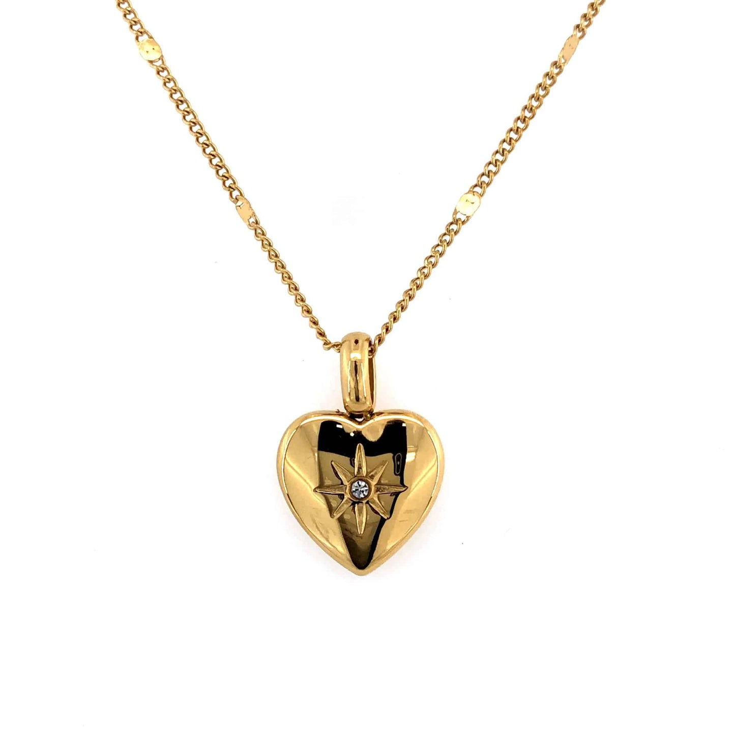Zylver Heart Pendant Necklace with Floral Enamel for Women - Demi-Fine Collection