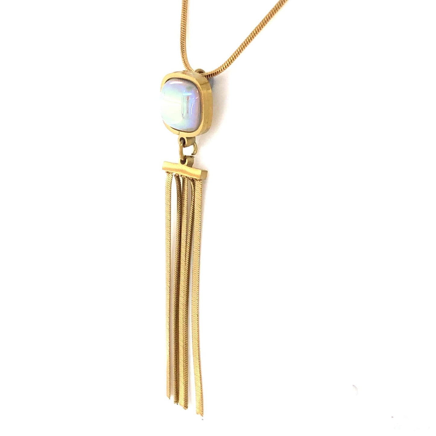Zylver Tassel Necklace with Mother-of-Pearl for Women - Demi-Fine Collection