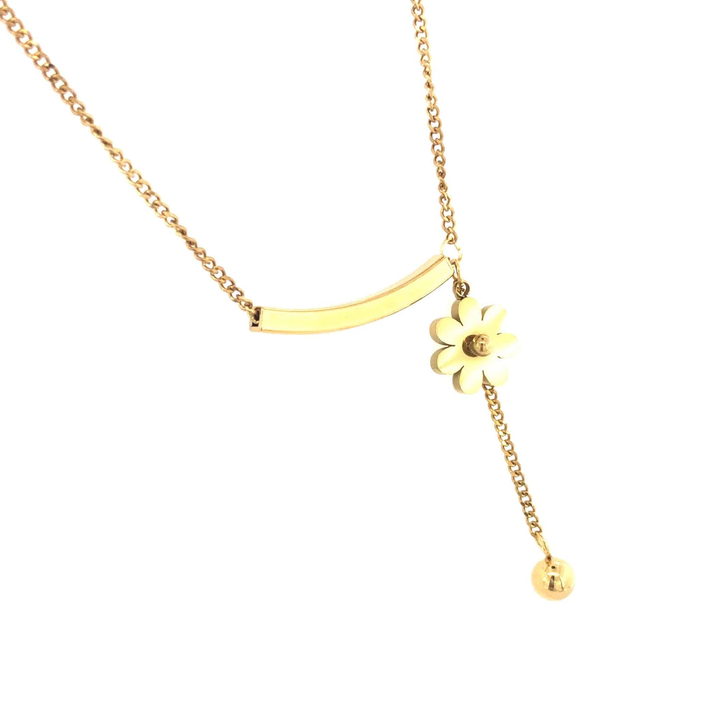Zylver Floral Pendant Necklace with Drop Chain for Women - Demi-Fine Collection