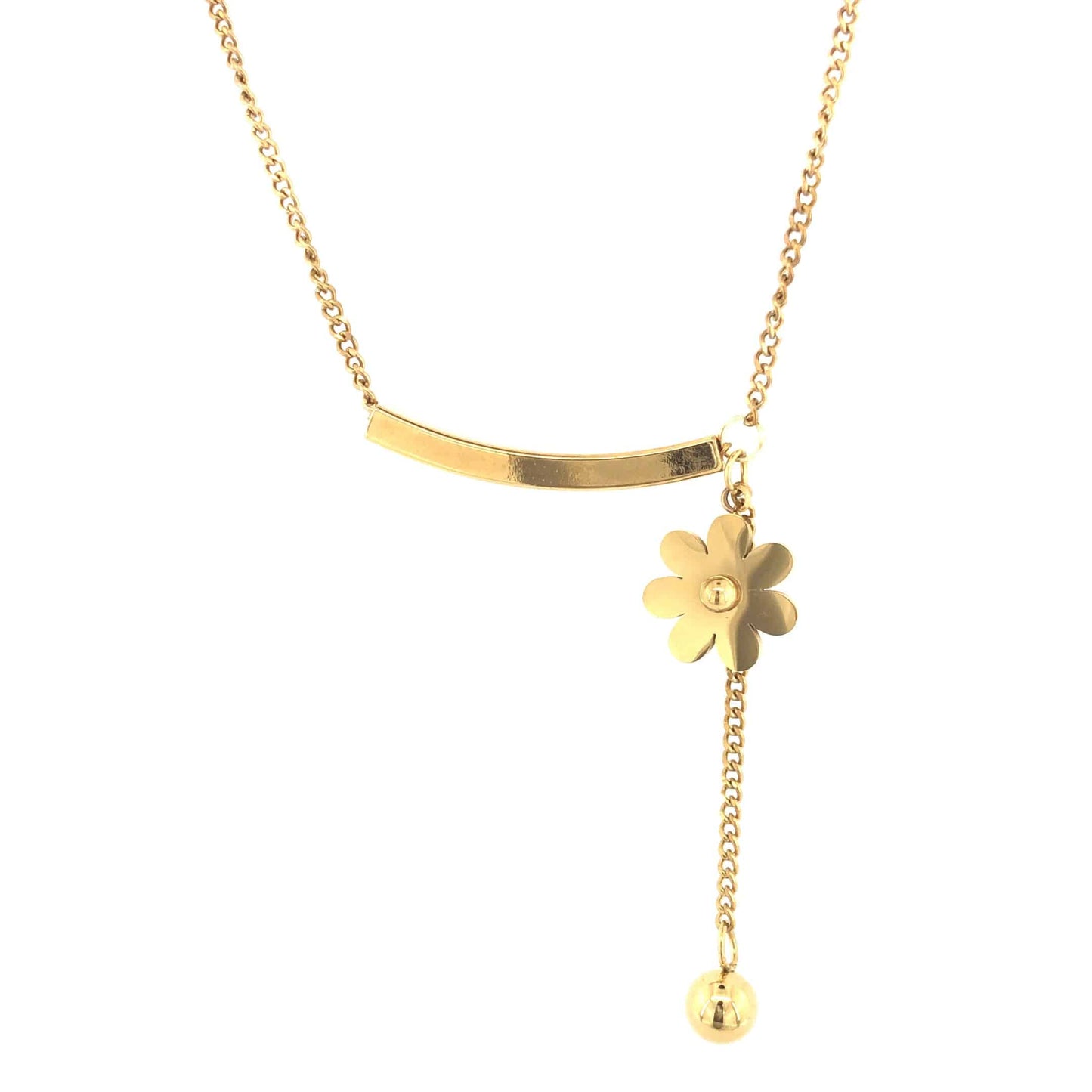 Zylver Floral Pendant Necklace with Drop Chain for Women - Demi-Fine Collection