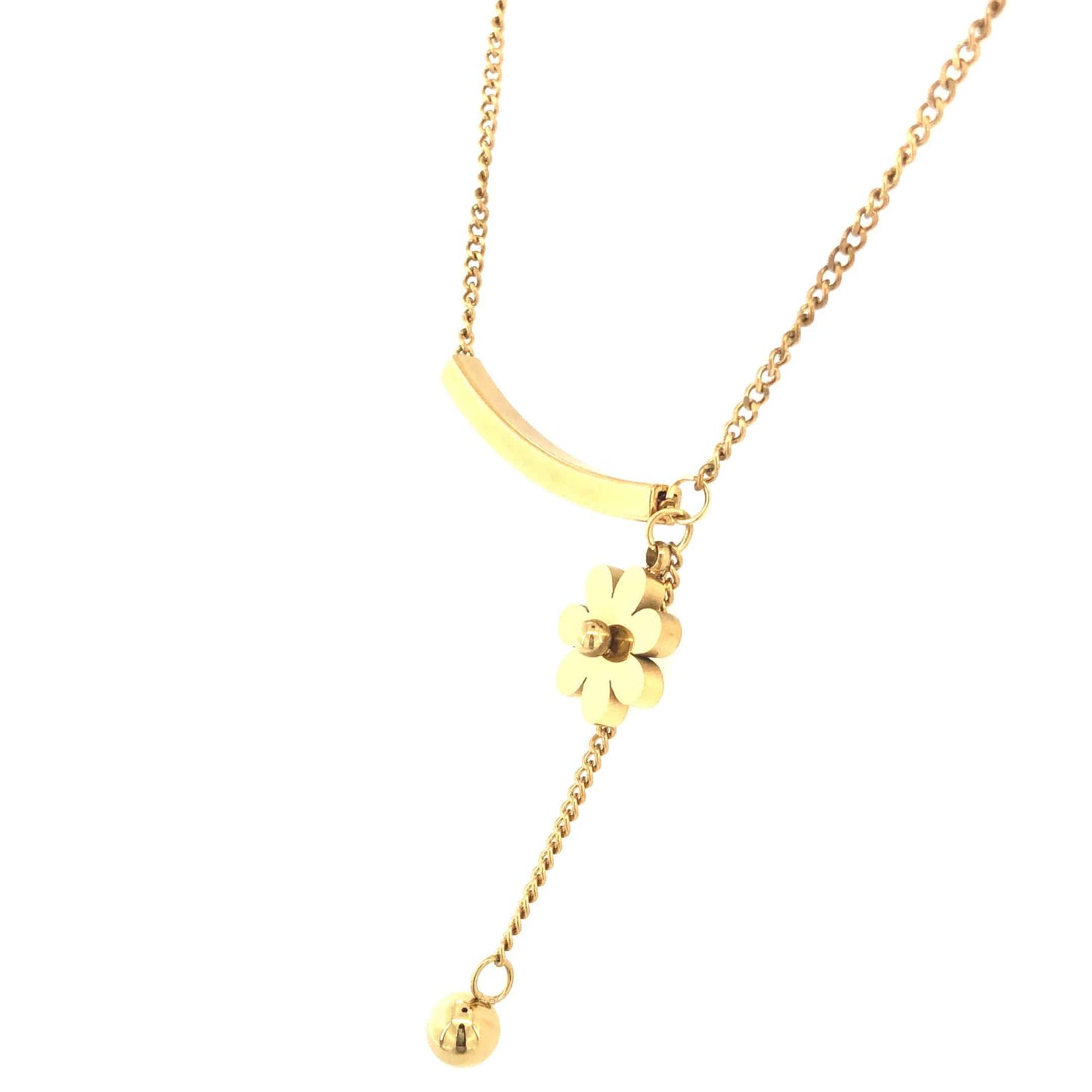Zylver Floral Pendant Necklace with Drop Chain for Women - Demi-Fine Collection