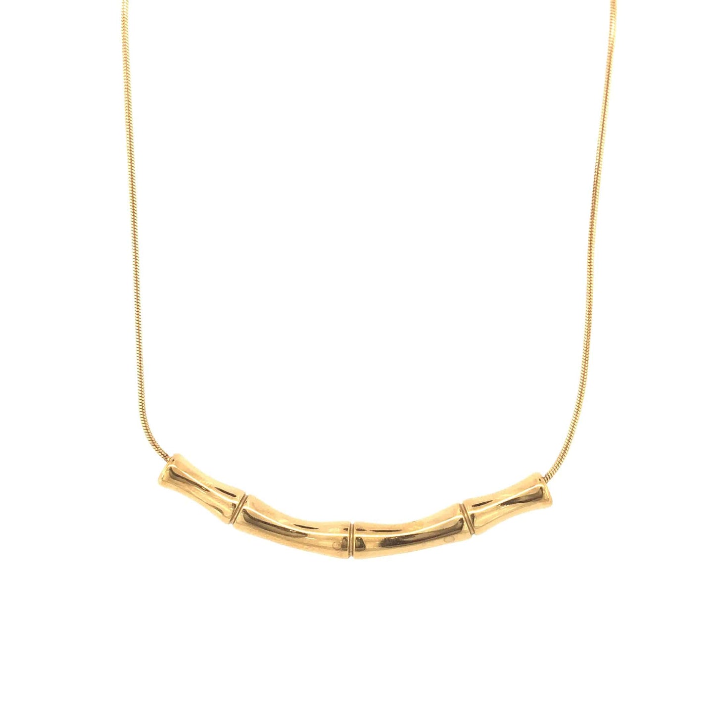 Zylver Bamboo Bar Necklace for Women - Demi-Fine Collection