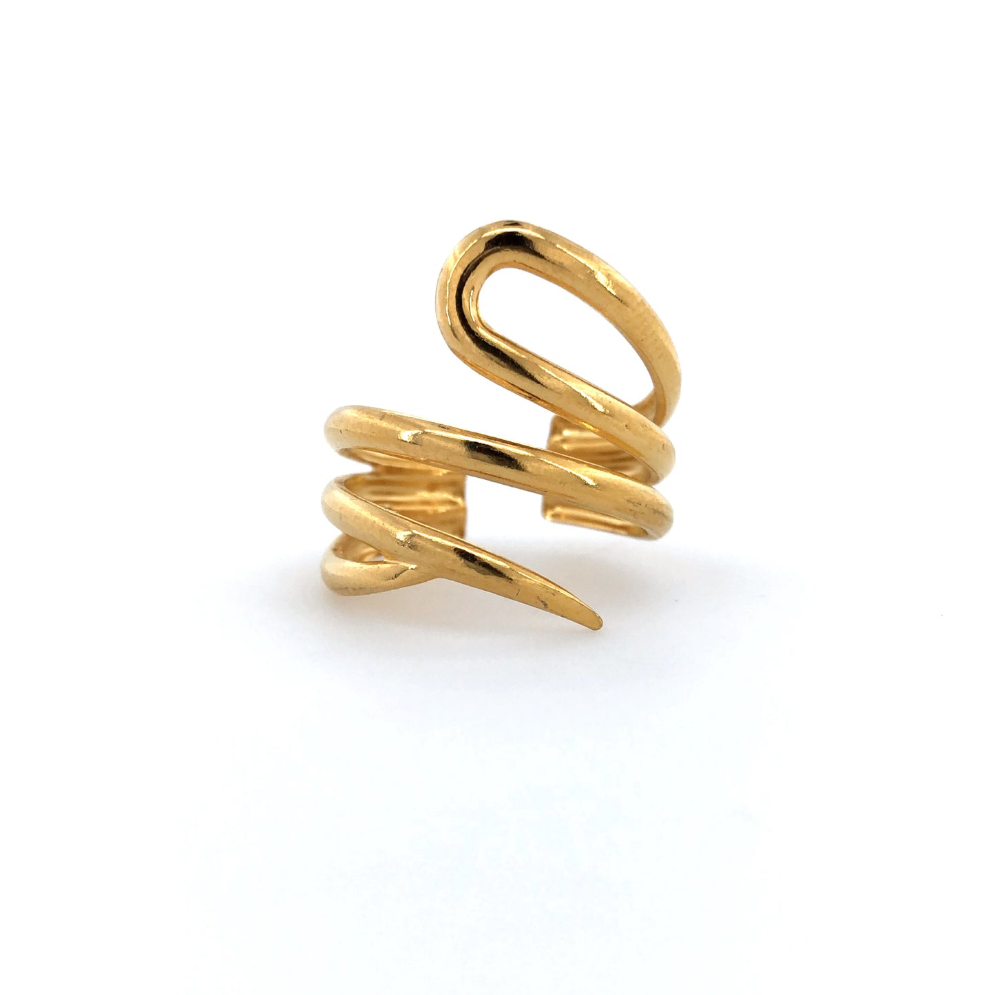 Zylver Spiral Statement Ring for Women - Demi-Fine Collection